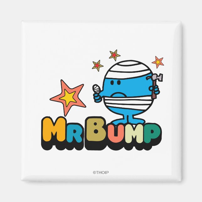Mr. Bump | Bandaged Thumb & Stars Magnet (Front)