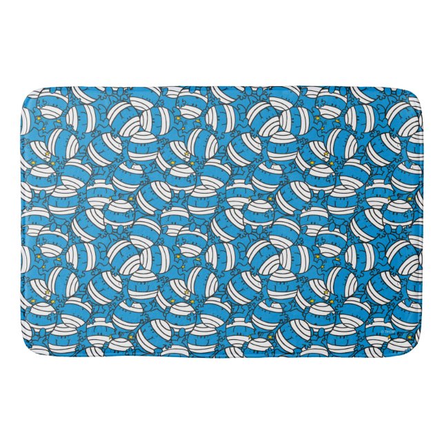 Mr Bump | Blue Confusion Pattern Bath Mat (Front)