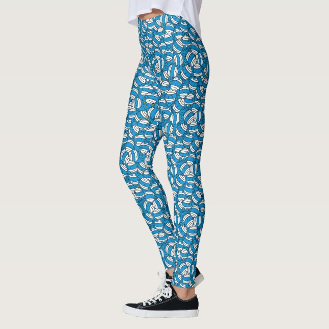Mr Bump | Blue Confusion Pattern Leggings (Left)