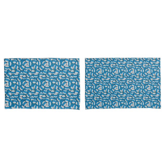 Mr Bump | Blue Confusion Pattern Pillowcase (Front-Set)