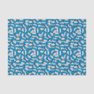 Mr Bump Blue Confusion Pattern Tissue Paper