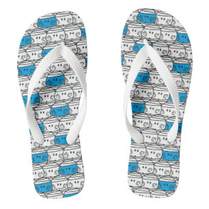 Mr Bump   Blue Pattern Jandals