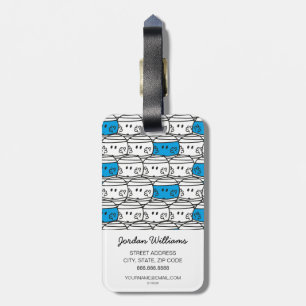 Mr Bump Blue Pattern Luggage Tag
