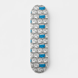 Mr Bump Blue Pattern Skateboard