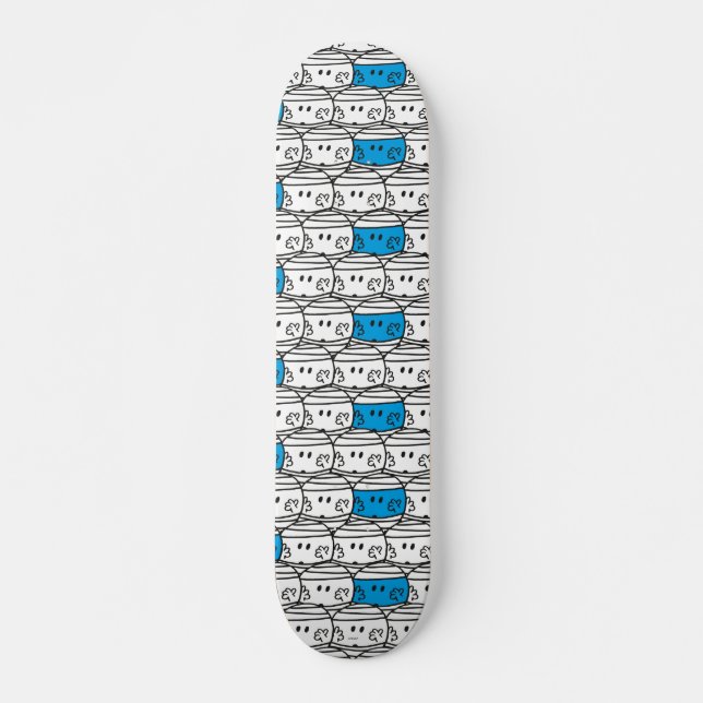 Mr Bump | Blue Pattern Skateboard (Front)