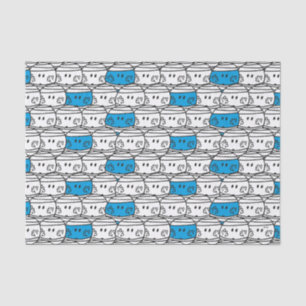 Mr Bump Blue Pattern Tissue Paper
