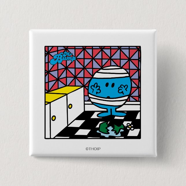 Mr. Bump | Kitchen Accident 15 Cm Square Badge (Front)