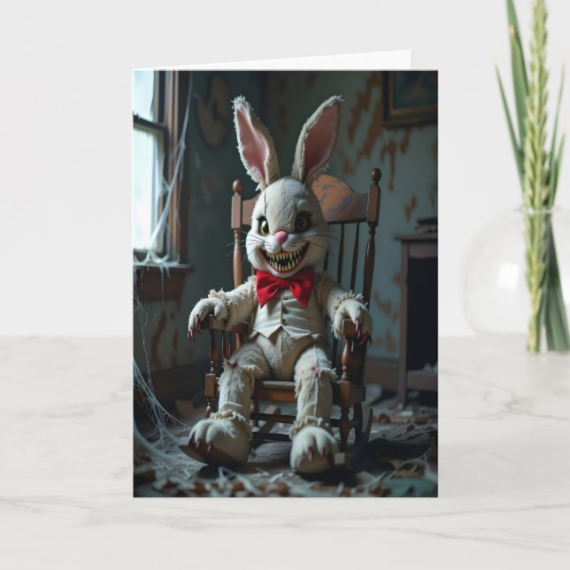 Mr. Bunny Halloween Holiday Card (Front)