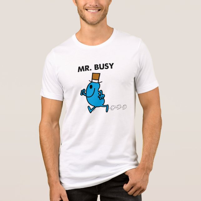 Mr. Busy Running Quickly Tri-Blend Shirt (Front)