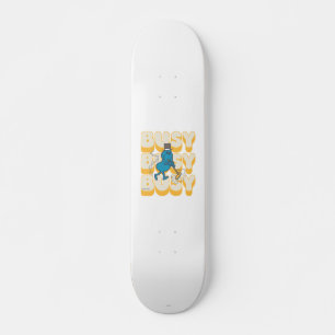 Mr. Busy Sweeping Quickly Skateboard