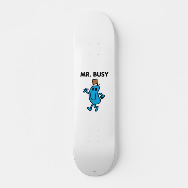 Mr. Busy Waving Hello Skateboard (Front)
