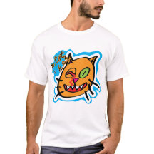 Mr Cat by Eli - White T