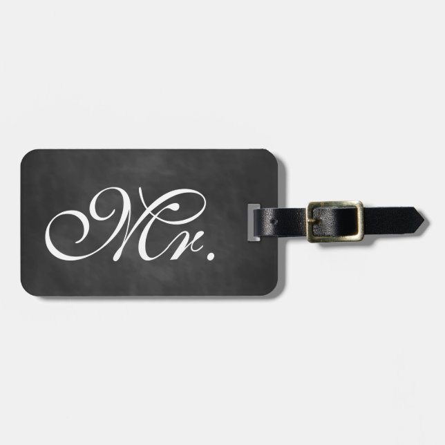 Mr. Chalkboard Luggage Tag (Front Horizontal)