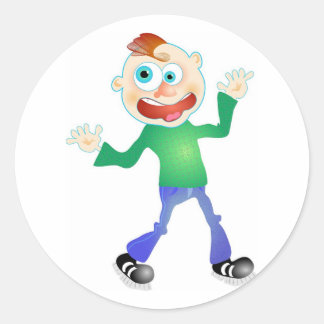 Mr Chat Classic Round Sticker