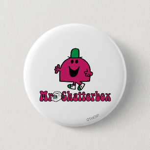 Mr. Chatterbox Logo & Telephone 6 Cm Round Badge