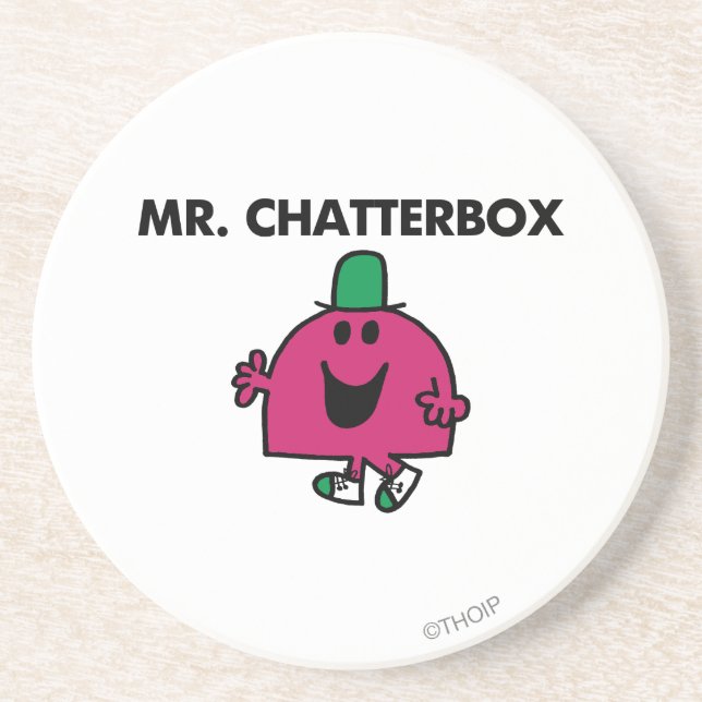 Mr. Chatterbox Waving Hello Coaster (Front)