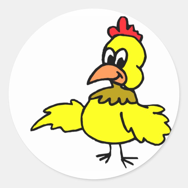 Mr Chicken Classic Round Sticker (Front)