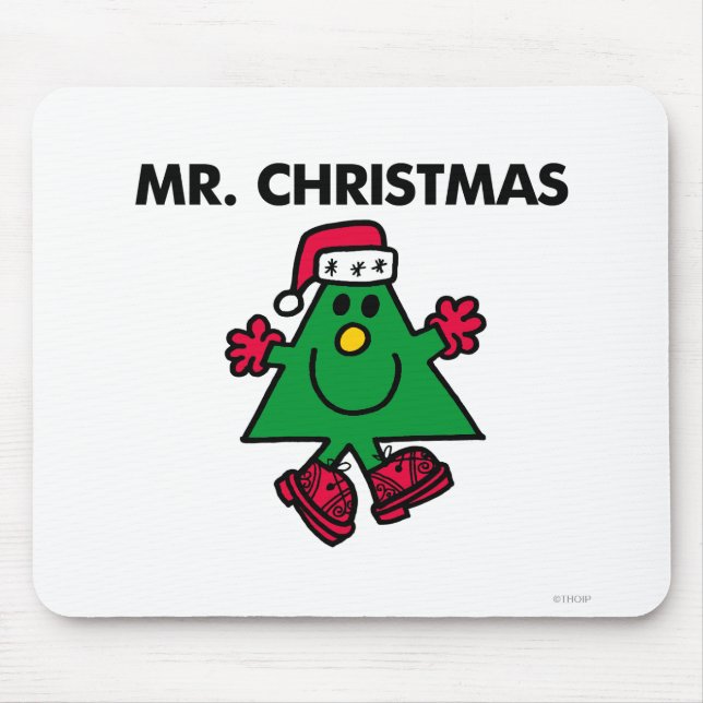 Mr. Christmas | Festive Hat & Gloves Mouse Pad (Front)