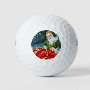 Mr Christmas Vintage Santa Claus Golf Balls