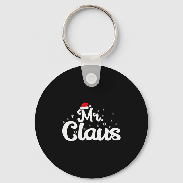 Mr Claus Christmas Family Matching Pajama  Key Ring (Front)