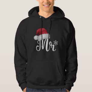 Mr Claus Couples Matching Christmas Pyjamas Santa Hoodie
