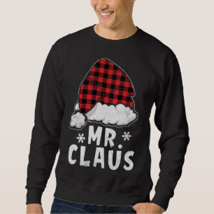 Mr Claus Vintage Red Plaid Christmas Pajama Matchi Sweatshirt