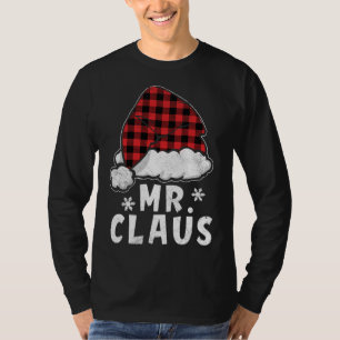 Mr Claus Vintage Red Plaid Christmas Pajama Matchi T-Shirt