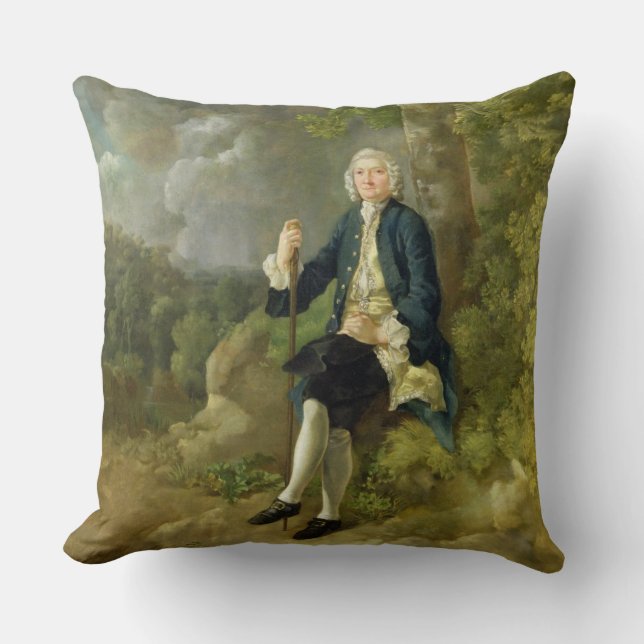 Mr Clayton Jones, c.1744-45 (oil on canvas) Cushion (Front)