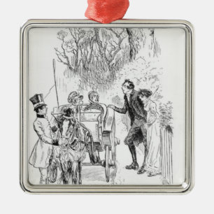 Mr. Collins and Charlotte were both standing Metal Tree Decoration