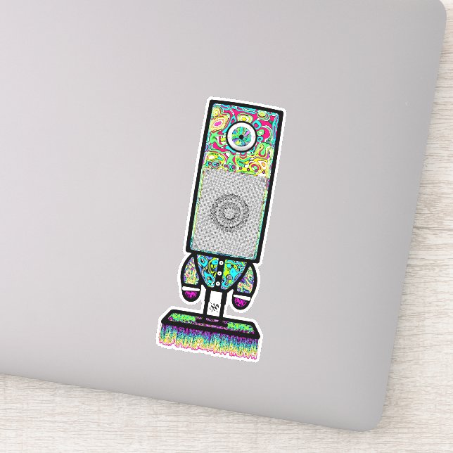 Mr. colourful psychedelic one eyed speaker v2 (Detail)