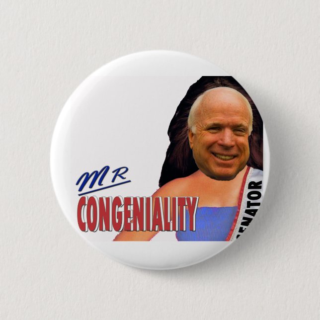 Mr Congeniality 2 6 Cm Round Badge (Front)