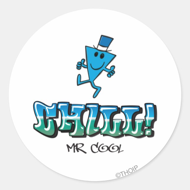 Mr. Cool Chilling Out Classic Round Sticker (Front)