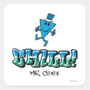 Mr. Cool Chilling Out Square Sticker