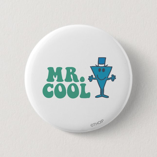 Mr. Cool | Logo Design 6 Cm Round Badge (Front)
