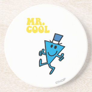 Mr. Cool Yellow Lettering Coaster