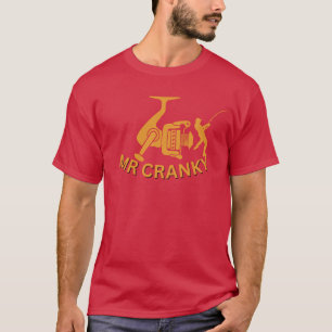 mr cranky funny fishing fisherman t-shirt