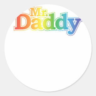 Mr. Daddy Gay Pride  Classic Round Sticker