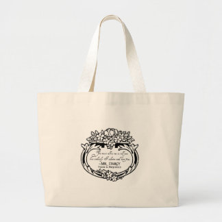 Mr Darcy Loves and Admires Large Tote Bag