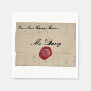 Mr Darcy Regency Love Letter Napkin