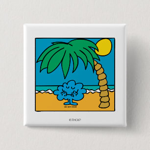 Mr. Daydream Beach Scene 15 Cm Square Badge