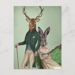 Mr Deer and Mrs Rabbit 2 Postcard