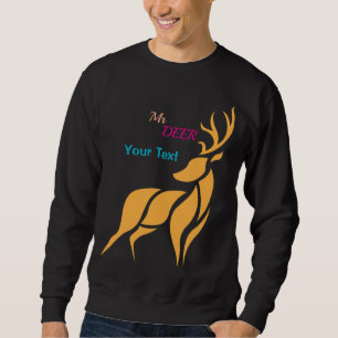 Mr. Deer Graphic – Rustic Woodland Style Sweatshirt