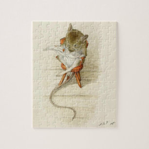 Mr. Dormouse Reading the Newspaper Jigsaw Puzzle