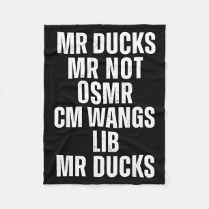 Mr Ducks Mr Not Duck Joke Phonetic Puzzle  Fleece Blanket