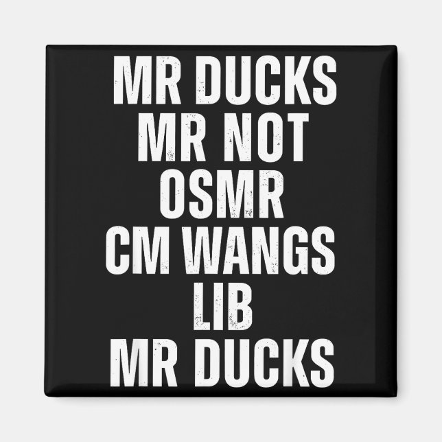 Mr Ducks Mr Not Duck Joke Phonetic Puzzle  Magnet (Front)
