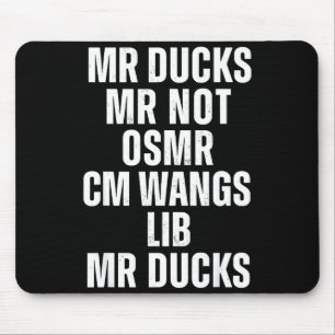 Mr Ducks Mr Not Duck Joke Phonetic Puzzle  Mouse Pad