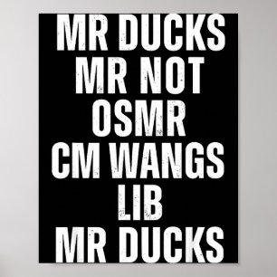 Mr Ducks Mr Not Duck Joke Phonetic Puzzle Poster