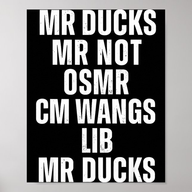Mr Ducks Mr Not Duck Joke Phonetic Puzzle  Poster (Front)