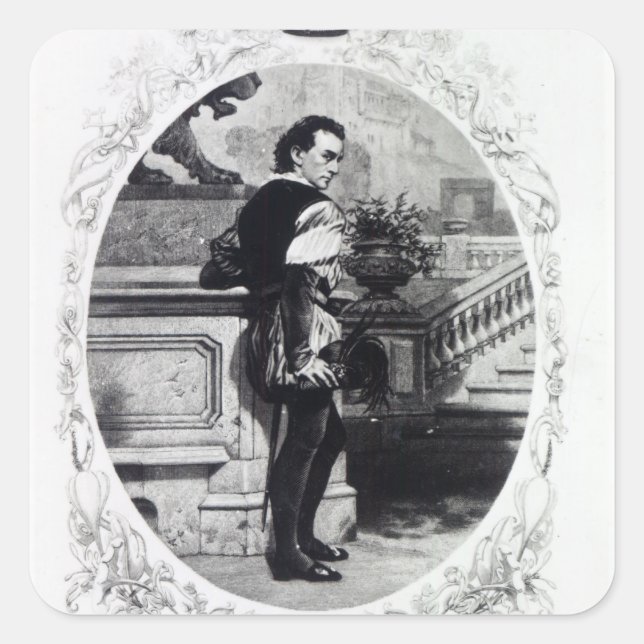 Mr. Edwin Booth as Iago Square Sticker (Front)