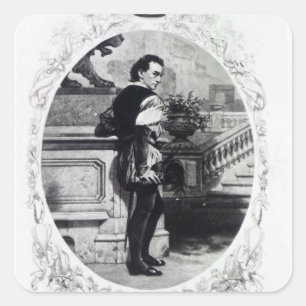 Mr. Edwin Booth as Iago Square Sticker